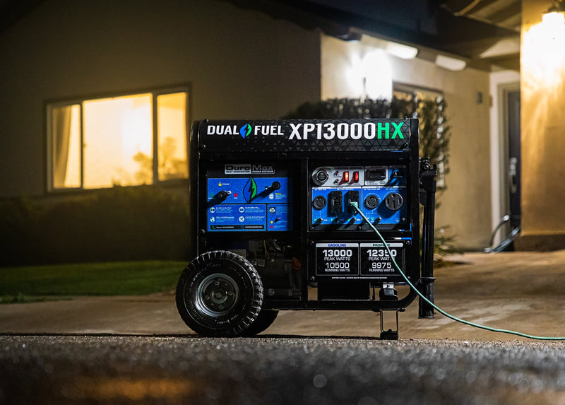 13,000 Watt Dual Fuel Portable HX Generator w/ CO Alert
