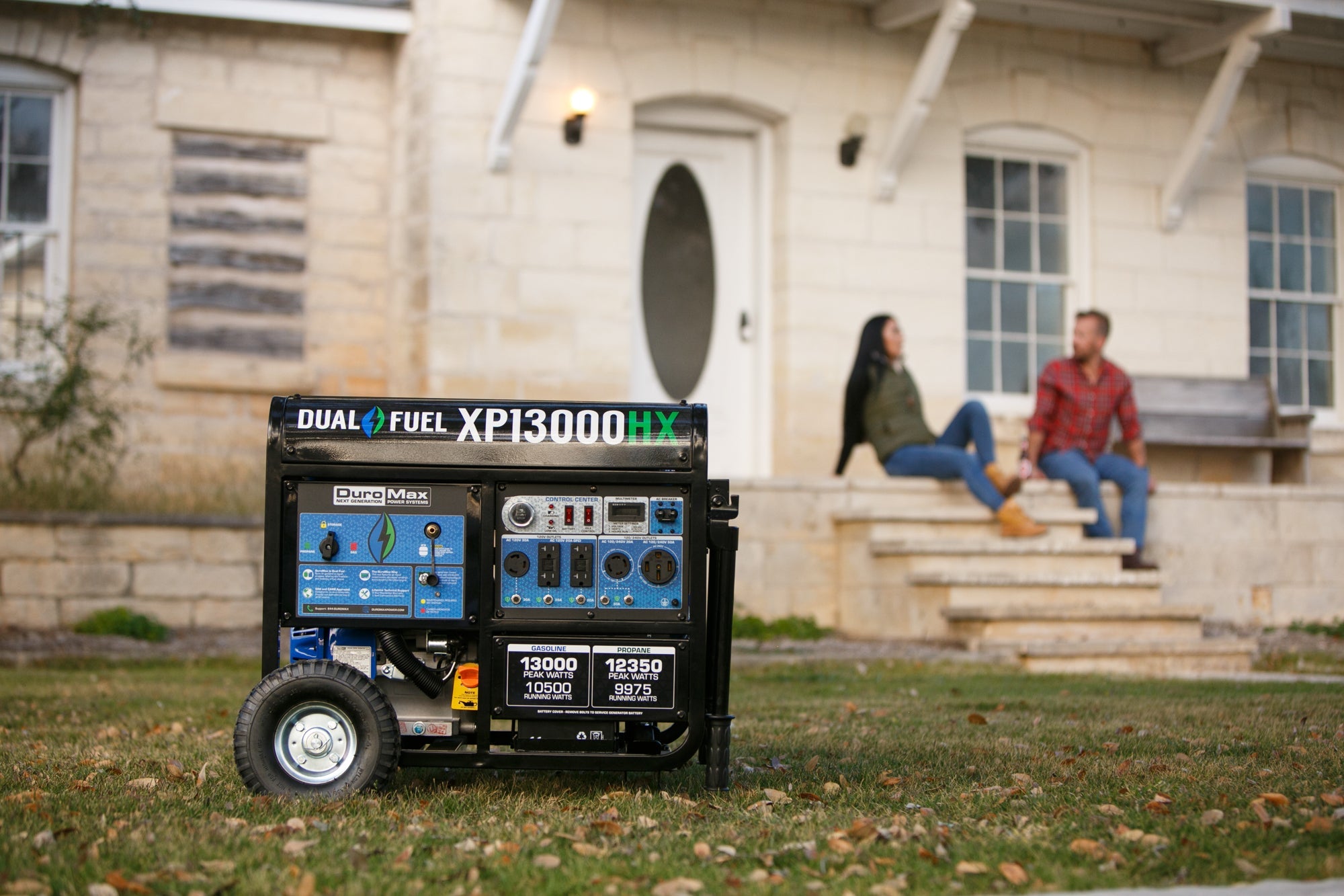 13,000 Watt Dual Fuel Portable HX Generator w/ CO Alert