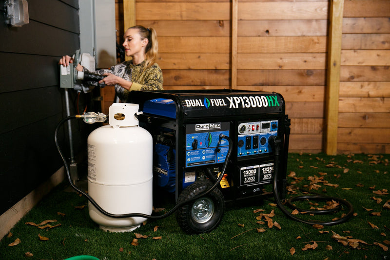 13,000 Watt Dual Fuel Portable HX Generator w/ CO Alert