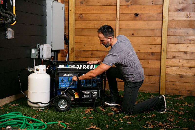 13,000 Watt Dual Fuel Portable HX Generator w/ CO Alert