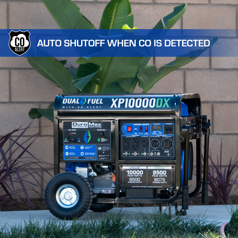 10,000 Watt Dual Fuel Portable Generator w/ CO Alert