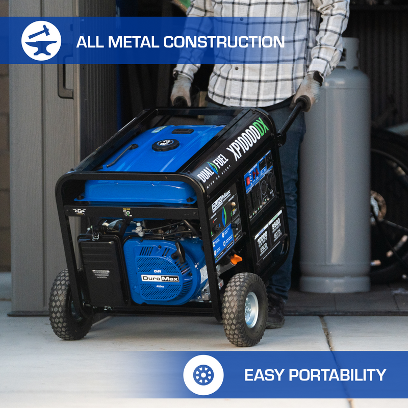 10,000 Watt Dual Fuel Portable Generator w/ CO Alert