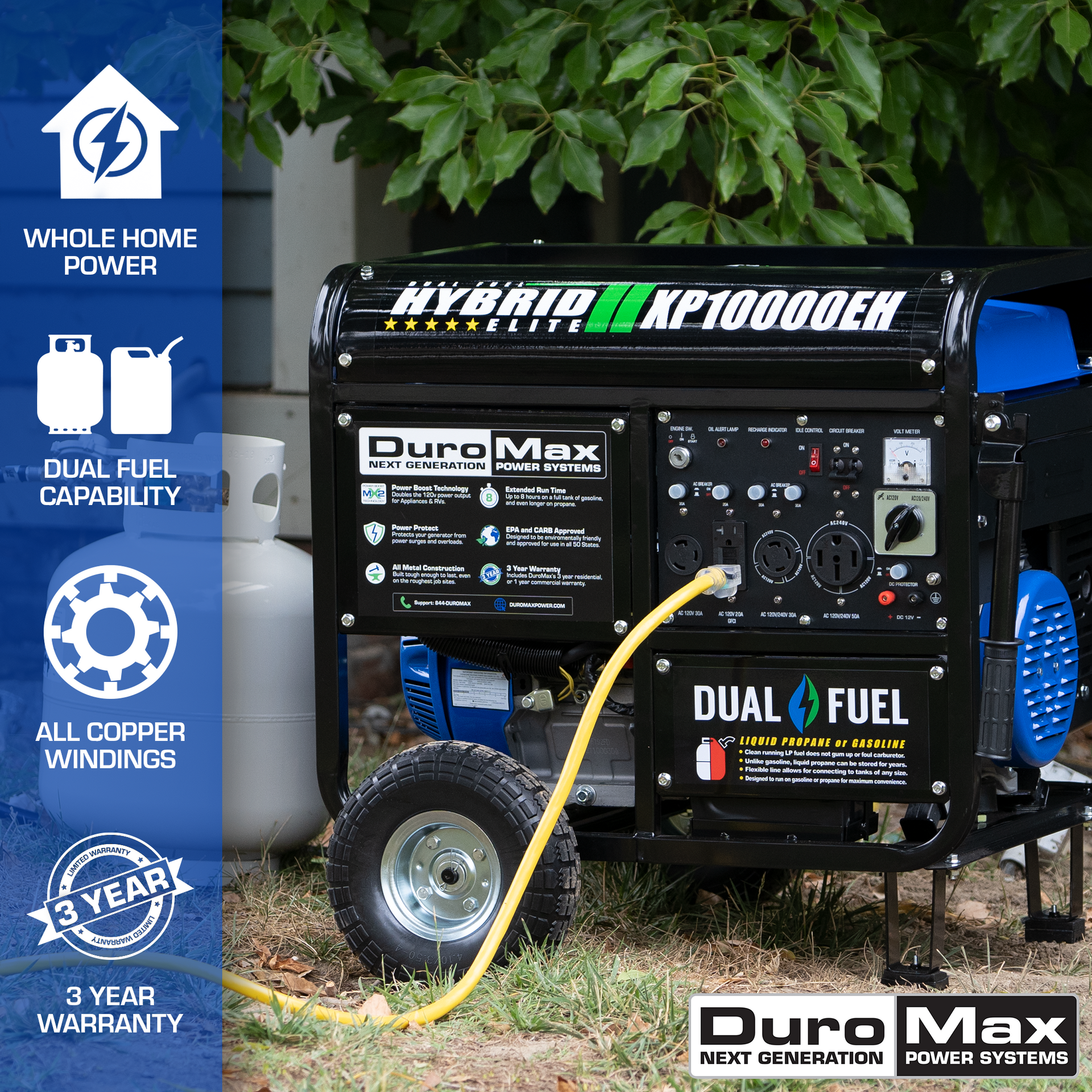 10,000 Watt Dual Fuel Portable Generator