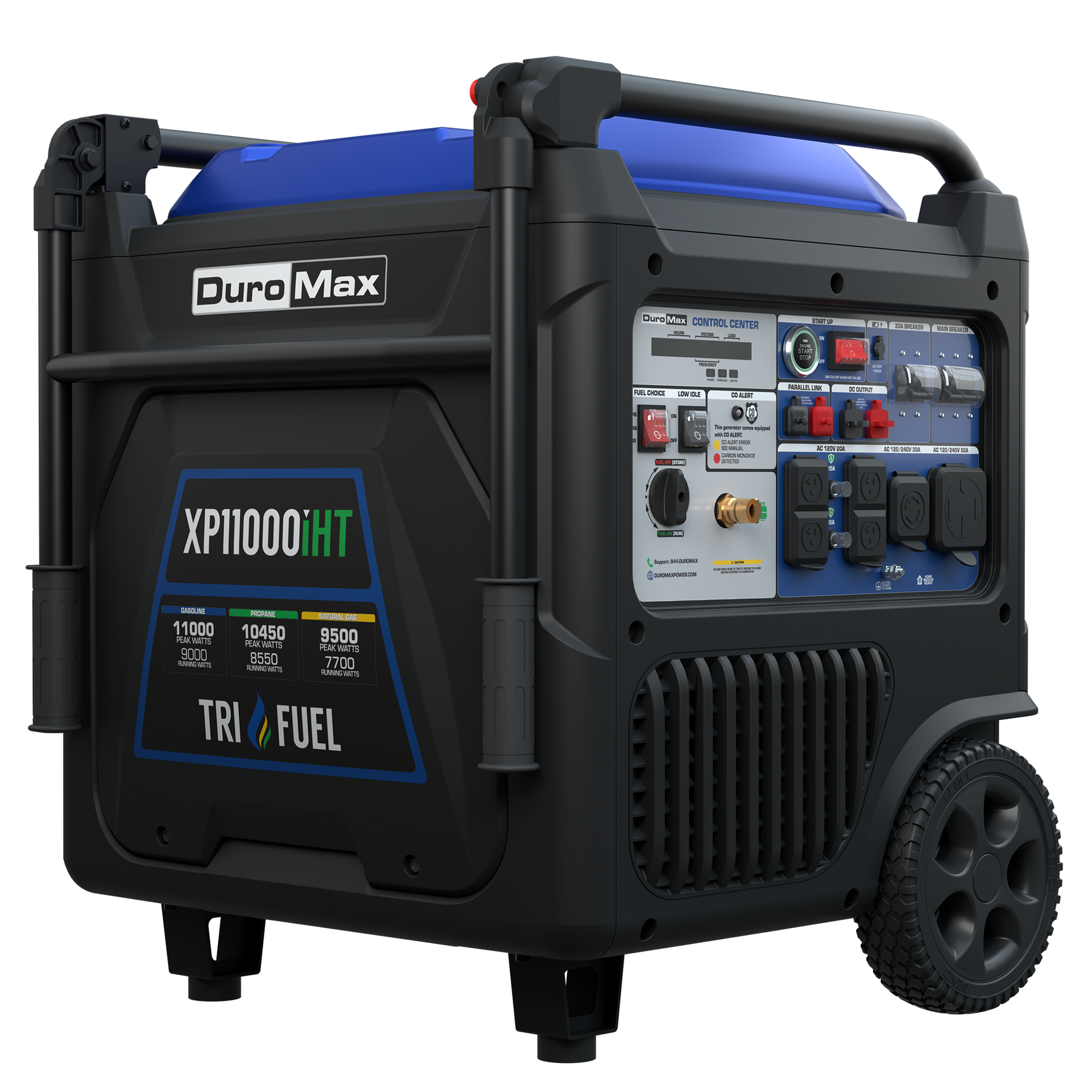 11,000 Watt Portable Tri Fuel Inverter Generator - Quiet, Low THD
