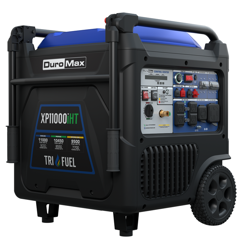 11,000 Watt Portable Tri Fuel Inverter Generator - Quiet, Low THD