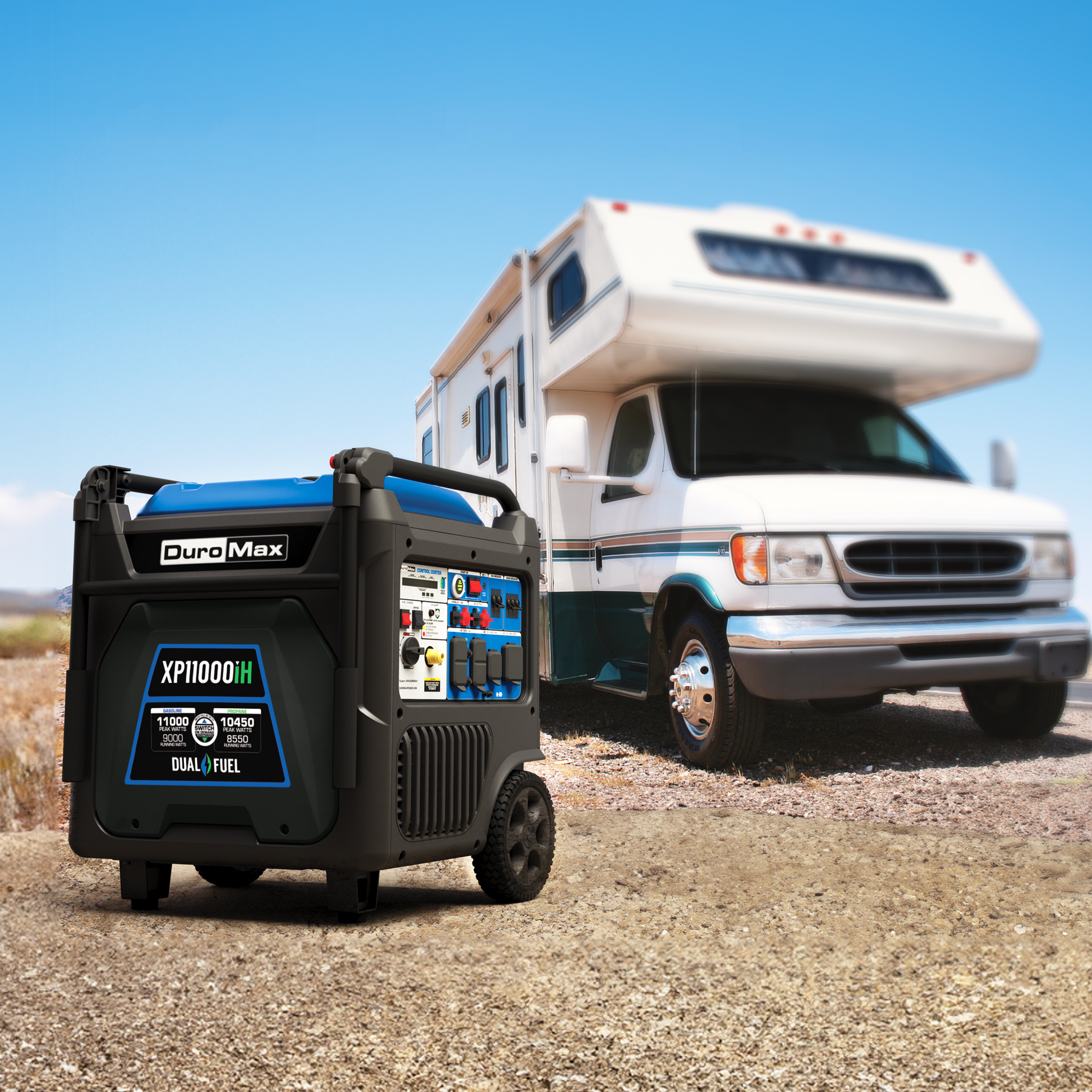 11,000 Watt Portable Dual Fuel Inverter Generator - Quiet, Low THD