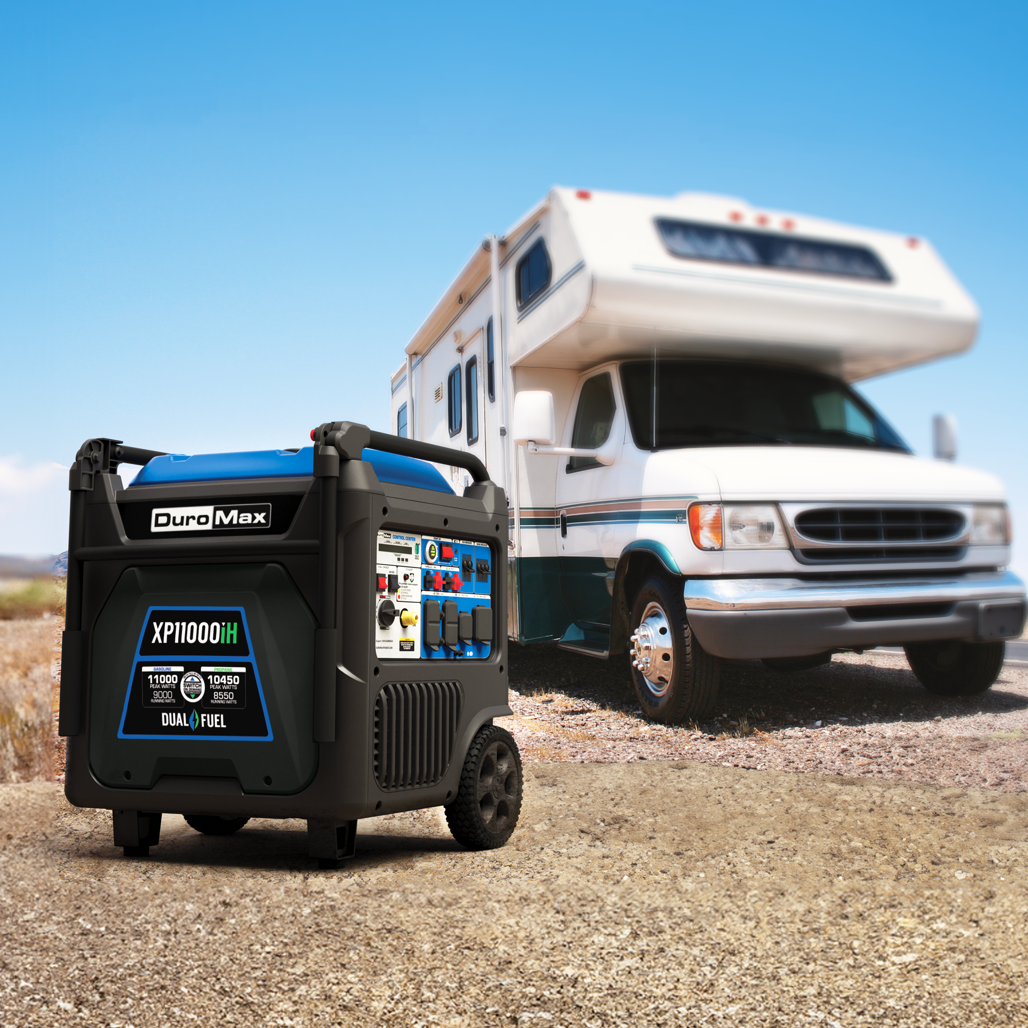 11,000 Watt Portable Dual Fuel Inverter Generator - Quiet, Low THD
