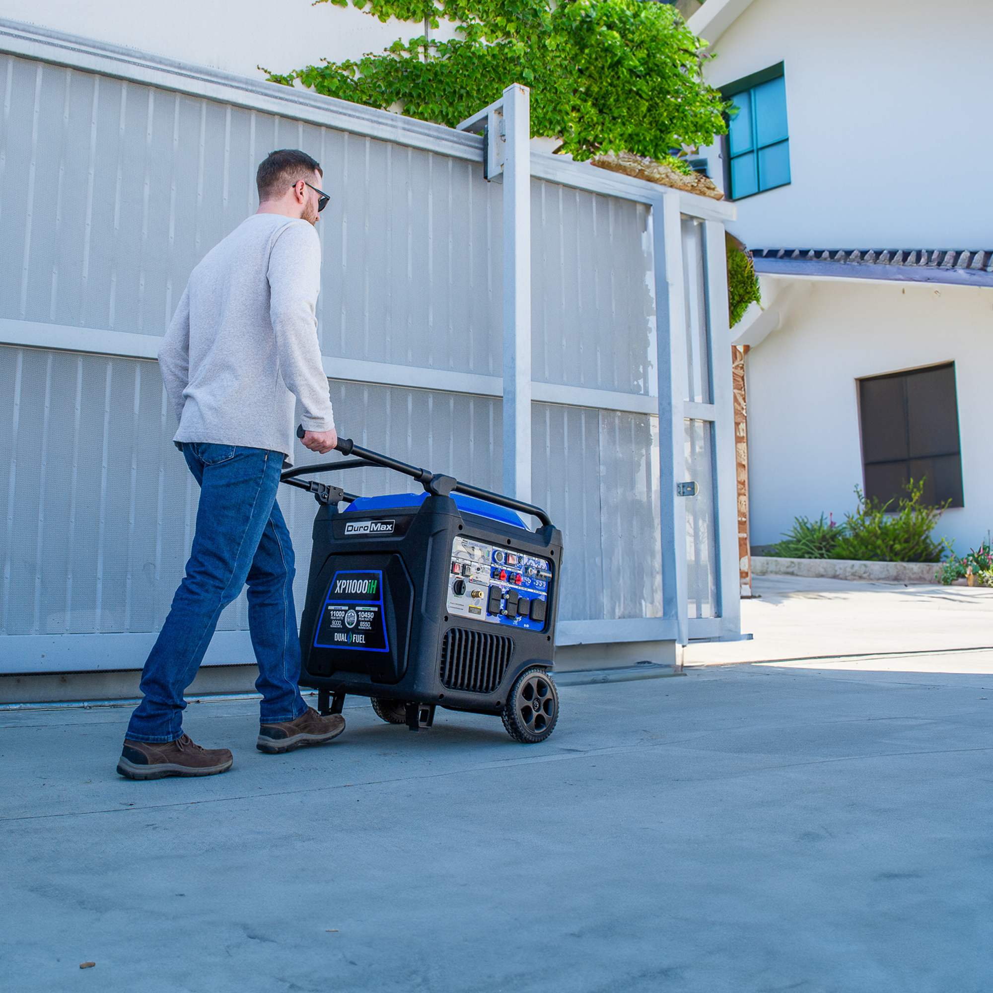 11,000 Watt Portable Dual Fuel Inverter Generator - Quiet, Low THD