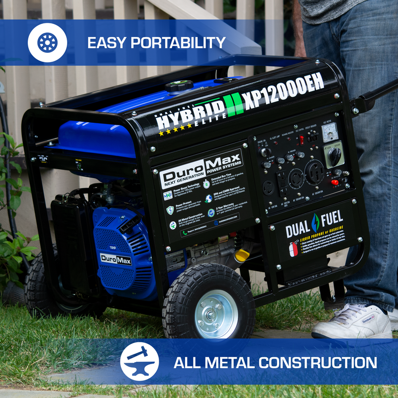 12,000 Watt Dual Fuel Portable Generator