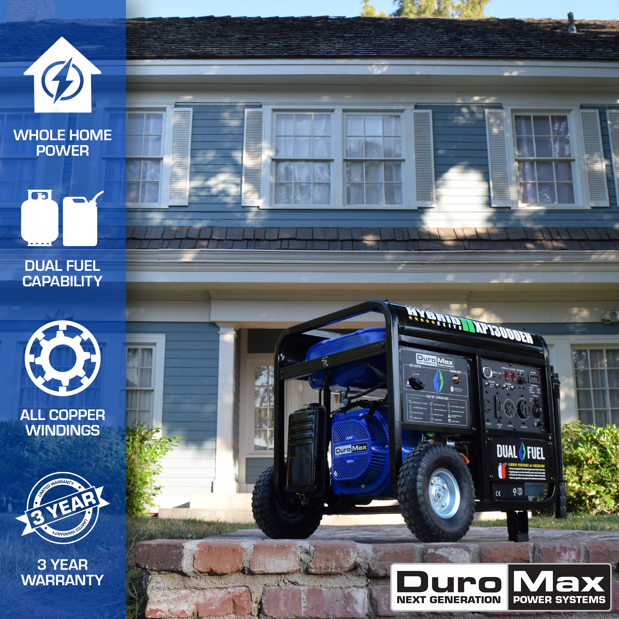 13,000 Watt Dual Fuel Portable Generator