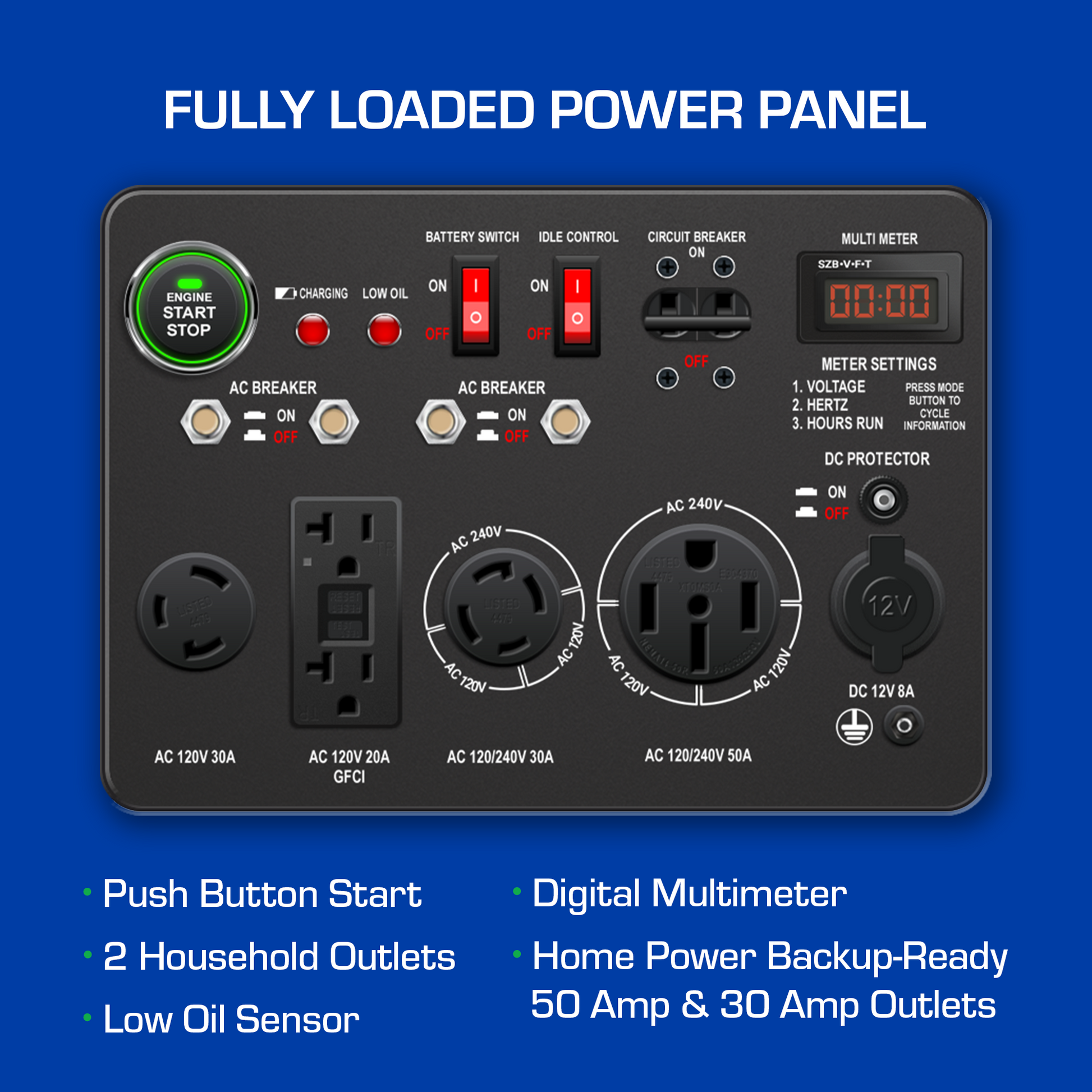 13,000 Watt Dual Fuel Portable Generator