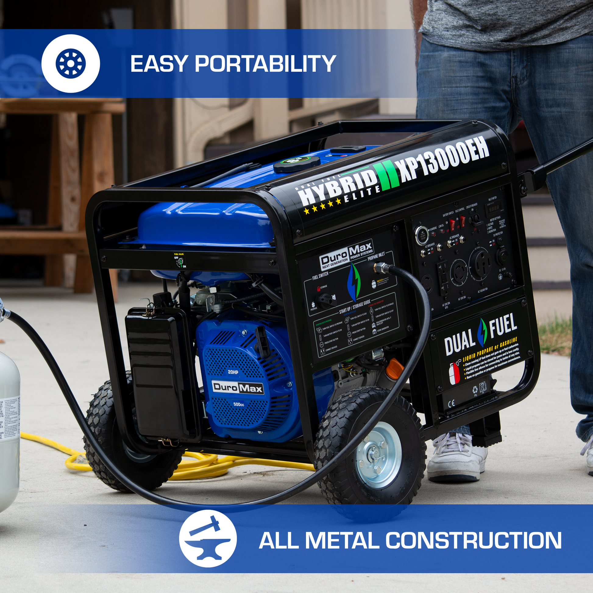 13,000 Watt Dual Fuel Portable Generator