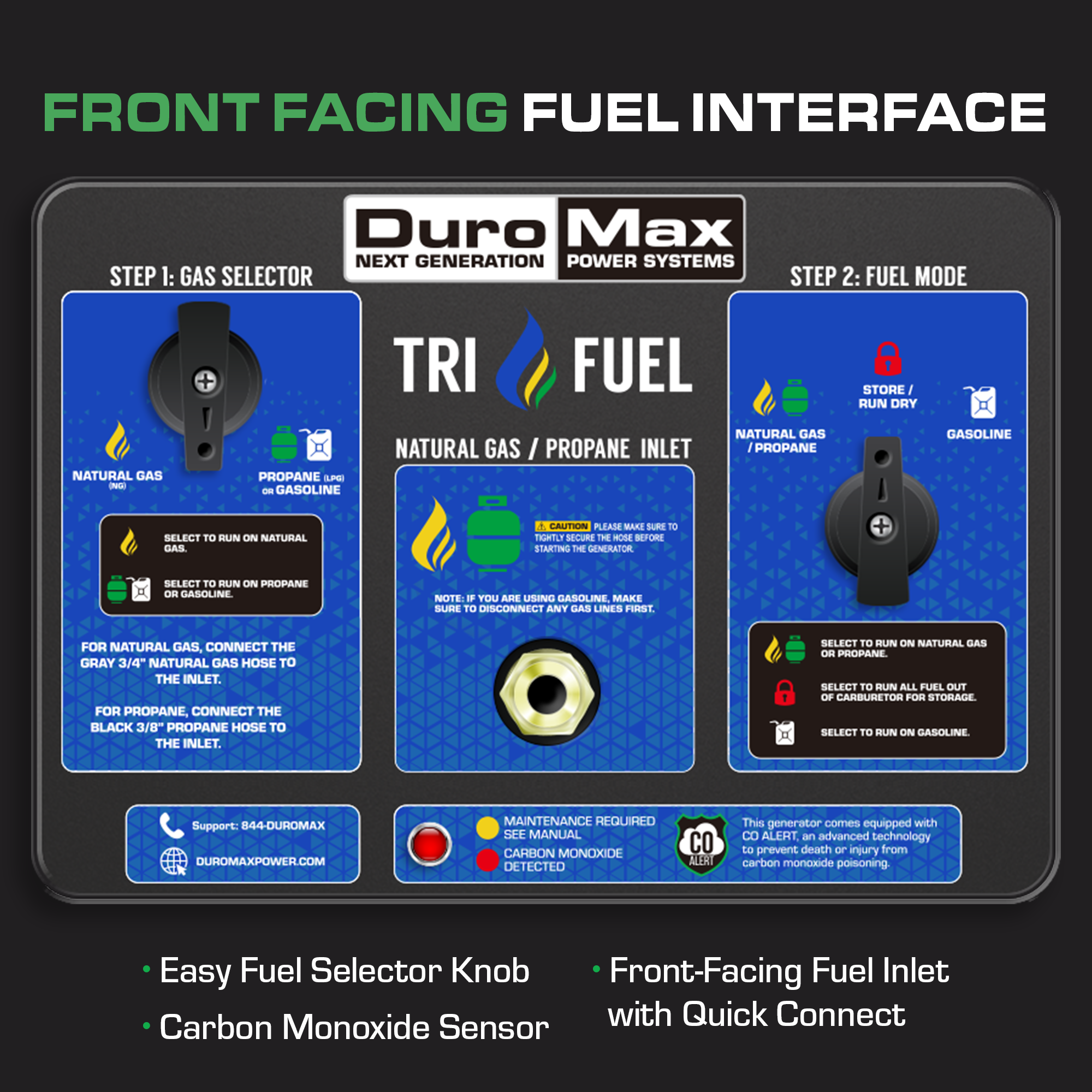 13,000 Watt Tri Fuel Portable HXT Generator w/ CO Alert