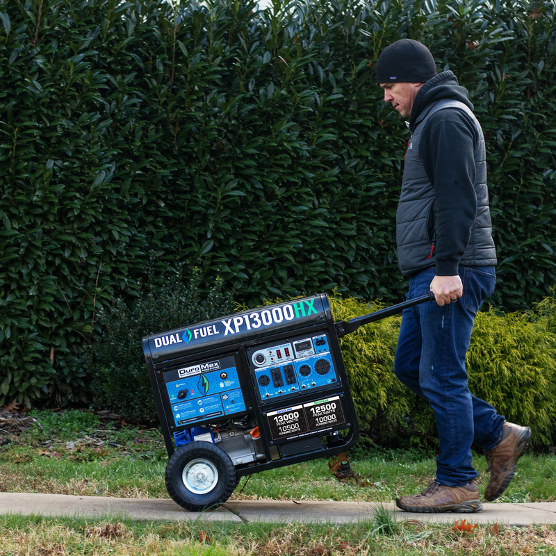 13,000 Watt Dual Fuel Portable HX Generator w/ CO Alert