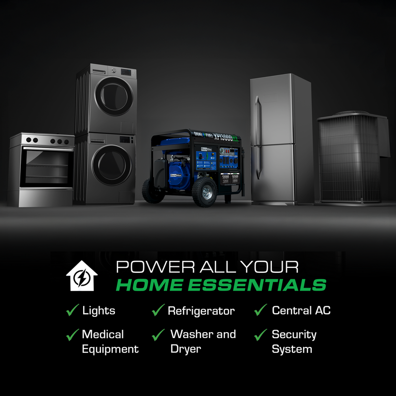 13,000 Watt Dual Fuel Portable HX Generator w/ CO Alert