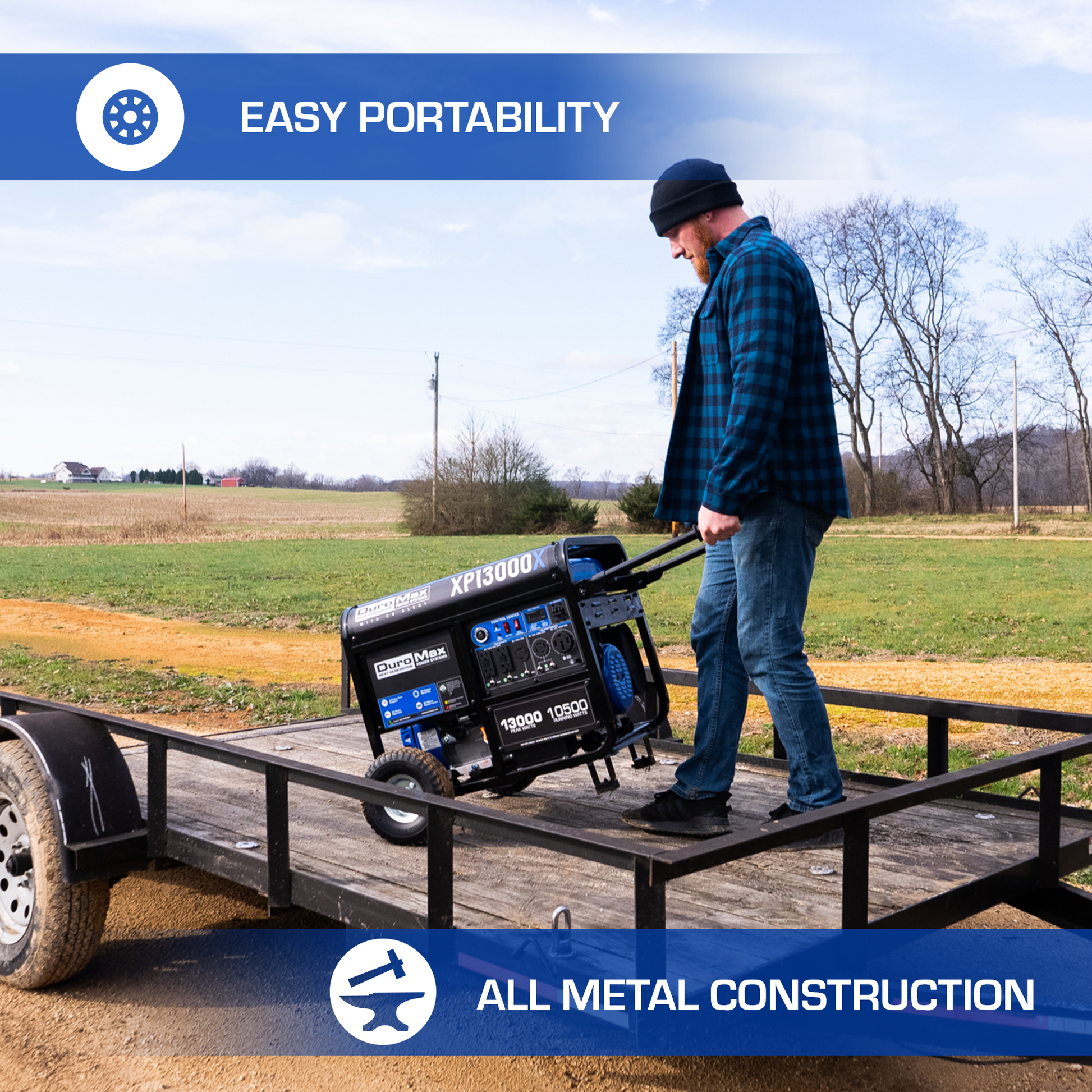 13,000 Watt Gasoline Portable Generator w/ CO Alert