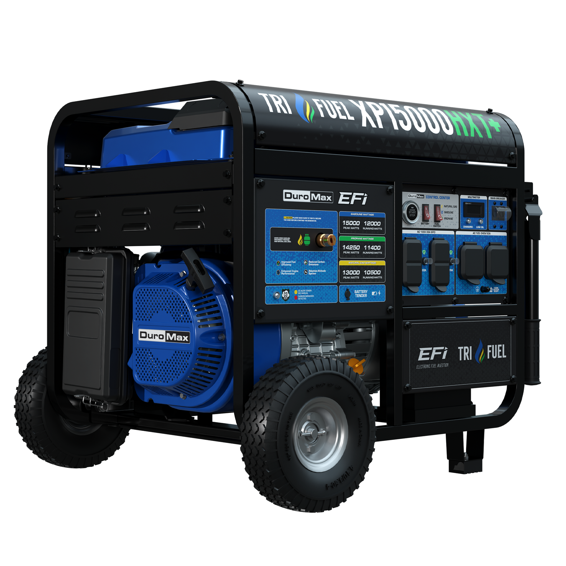 15,000 Watt Electric Start Tri Fuel EFI Portable Generator