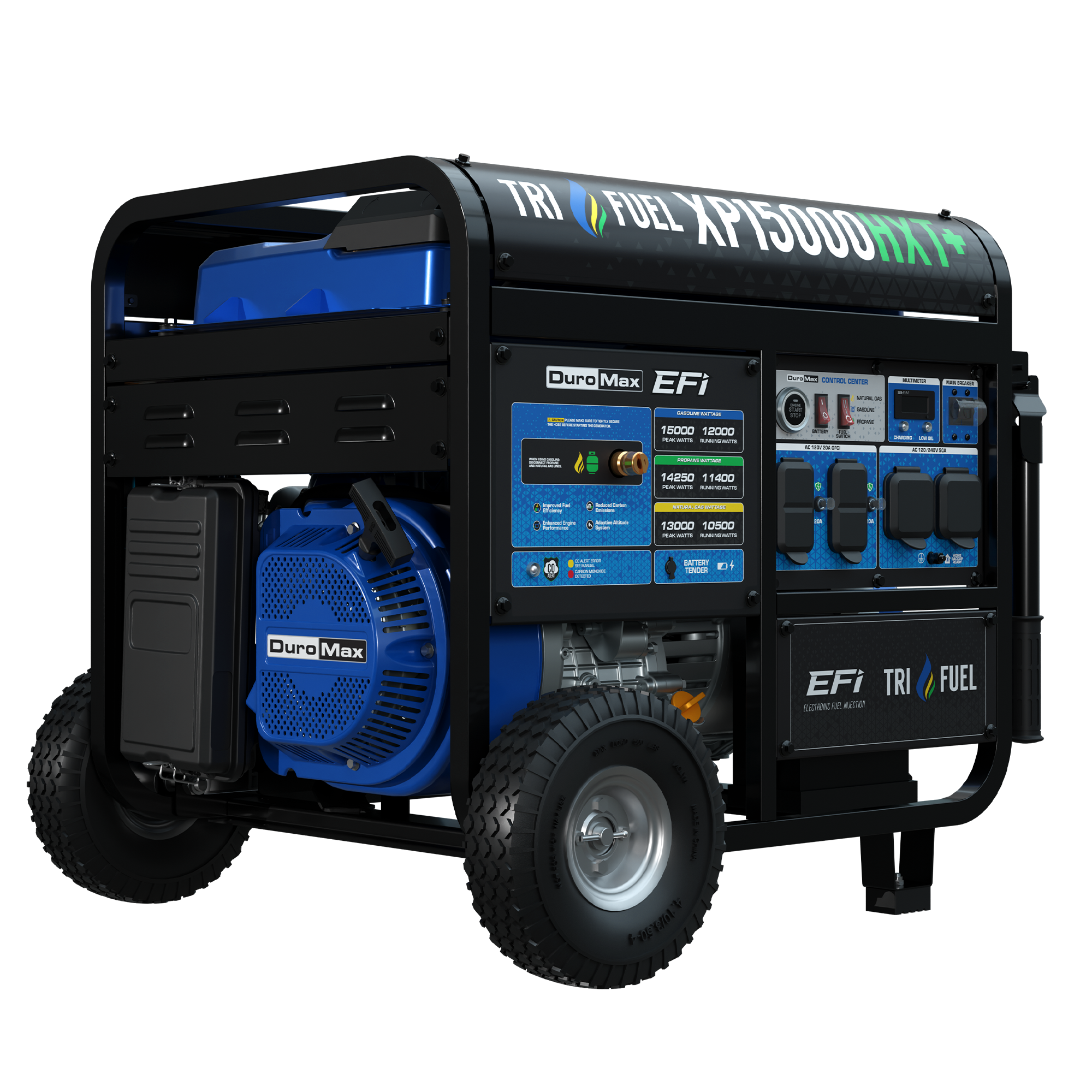 15,000 Watt Electric Start Tri Fuel EFI Portable Generator