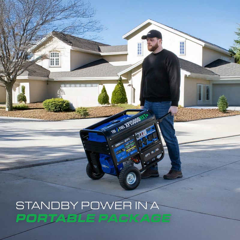 15,000 Watt Electric Start Tri Fuel EFI Portable Generator