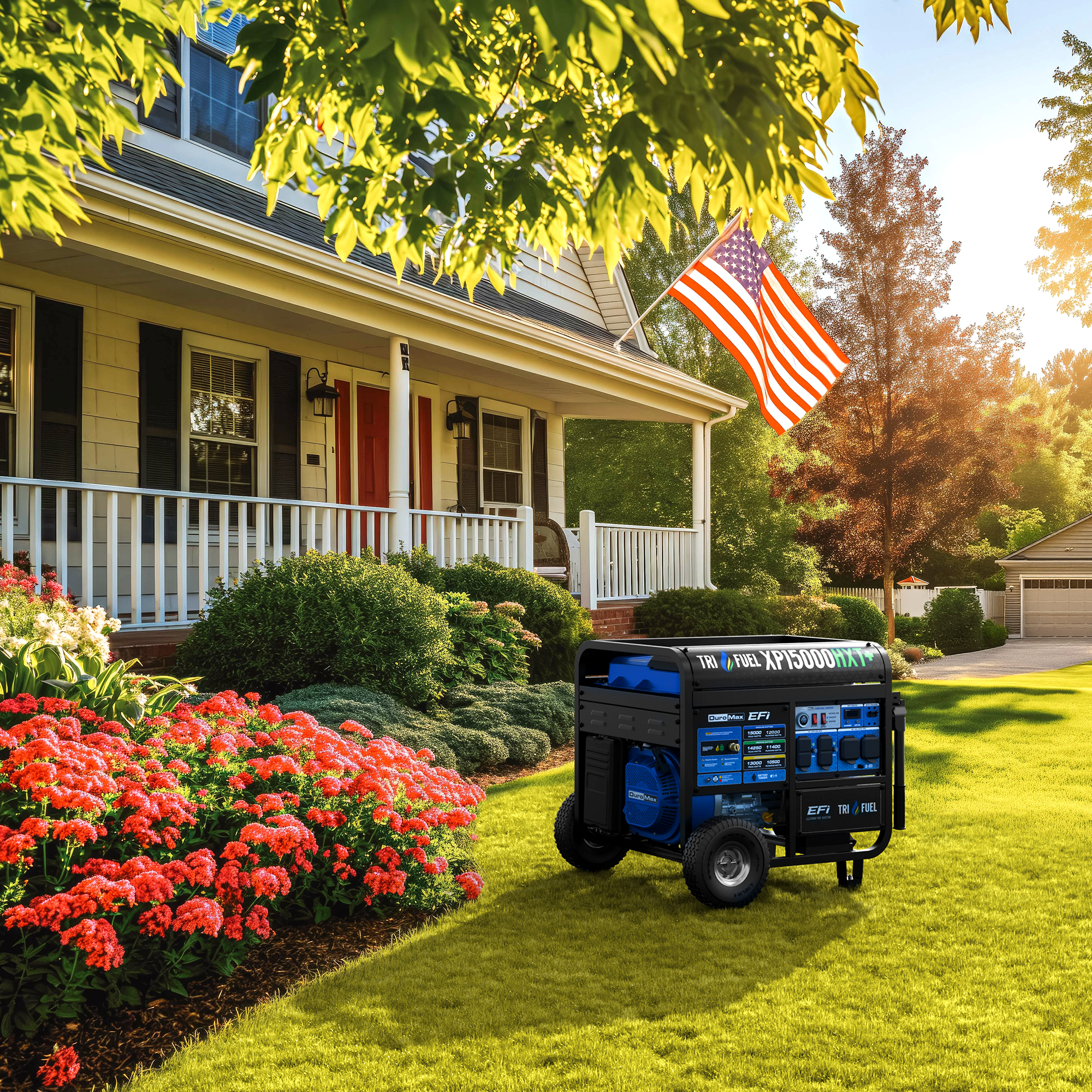 15,000 Watt Electric Start Tri Fuel EFI Portable Generator