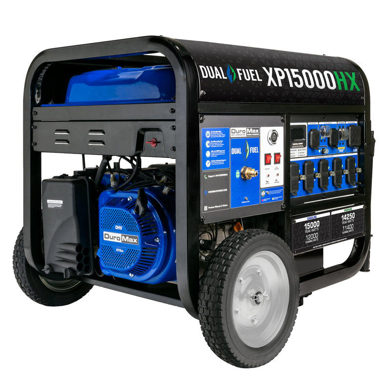15,000 Watt Electric Start Dual Fuel Portable Generator