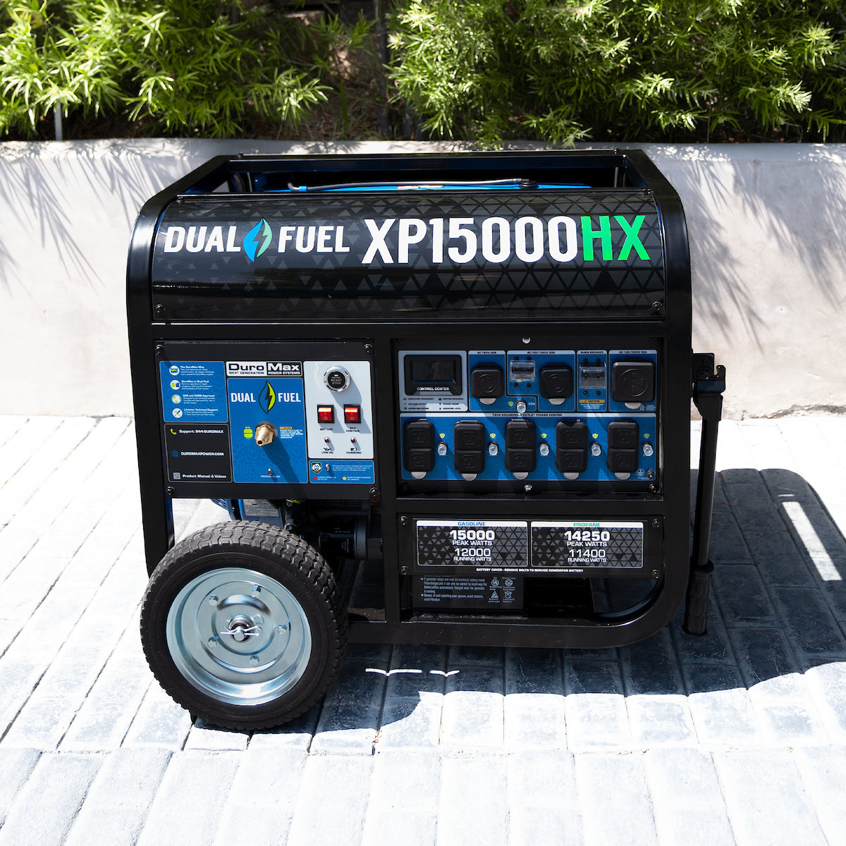 15,000 Watt Electric Start Dual Fuel Portable Generator