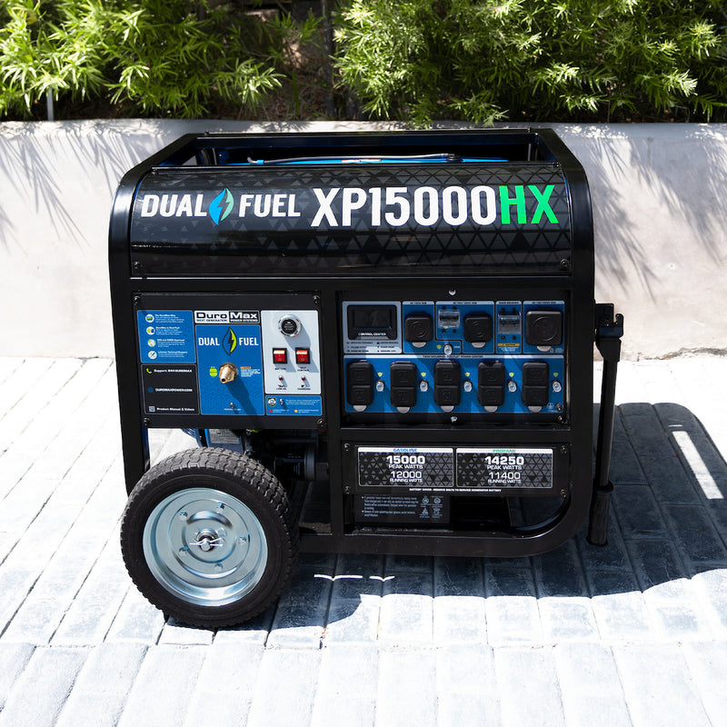 15,000 Watt Electric Start Dual Fuel Portable Generator