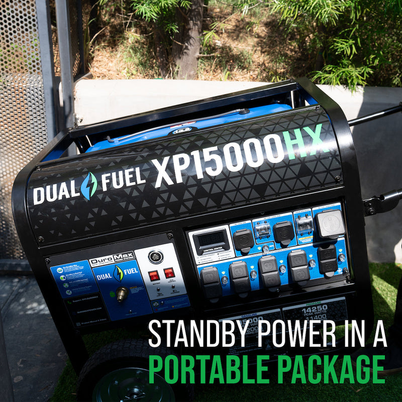 15,000 Watt Electric Start Dual Fuel Portable Generator