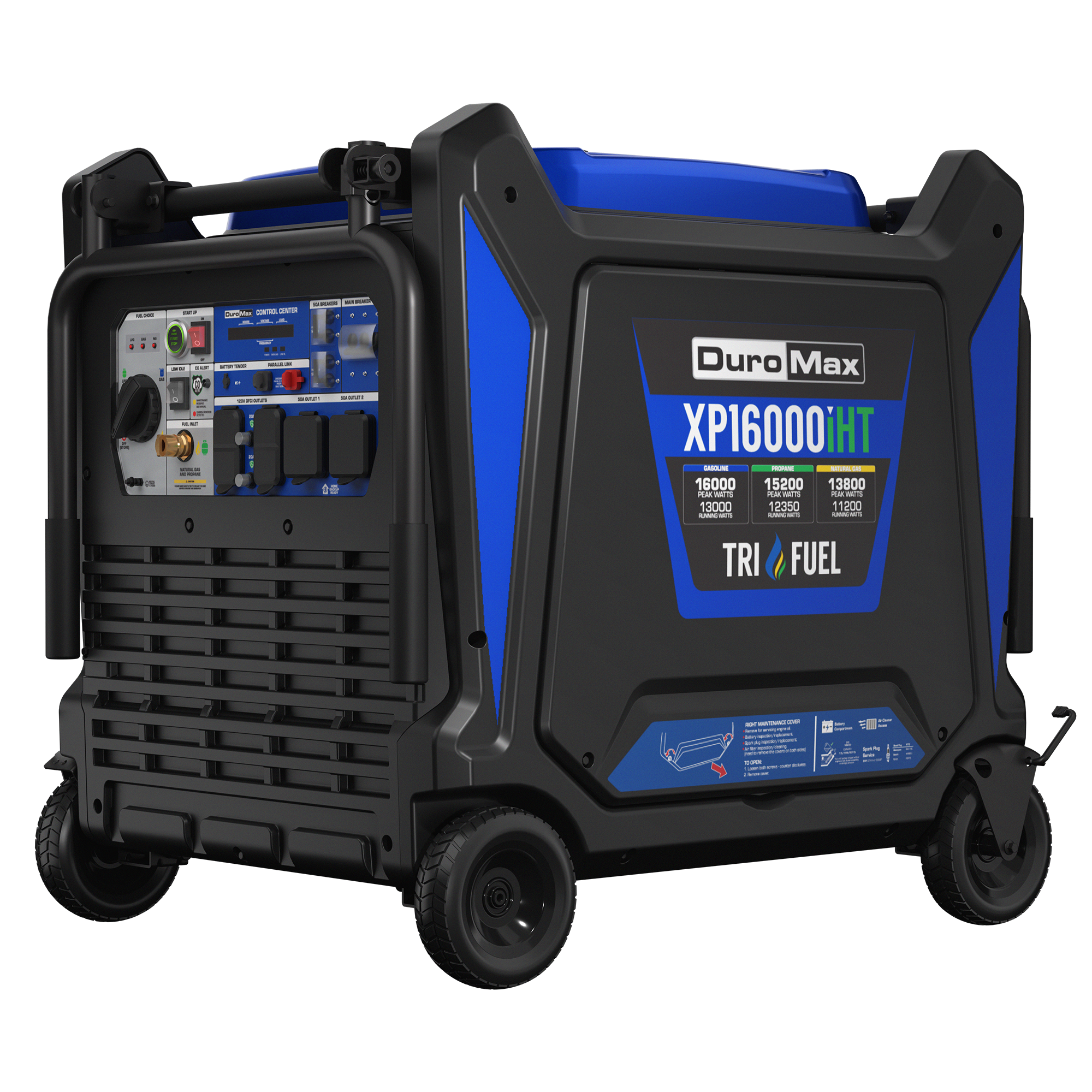 16,000 Watt Portable Tri Fuel Inverter Generator - Quiet, Low THD