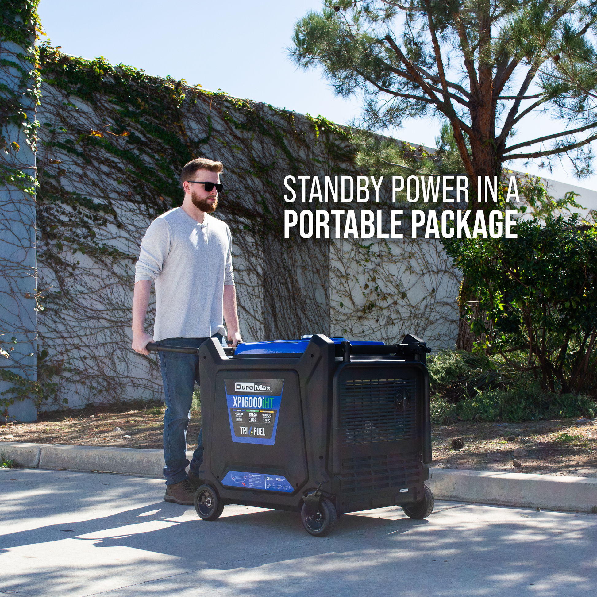 16,000 Watt Portable Tri Fuel Inverter Generator - Quiet, Low THD