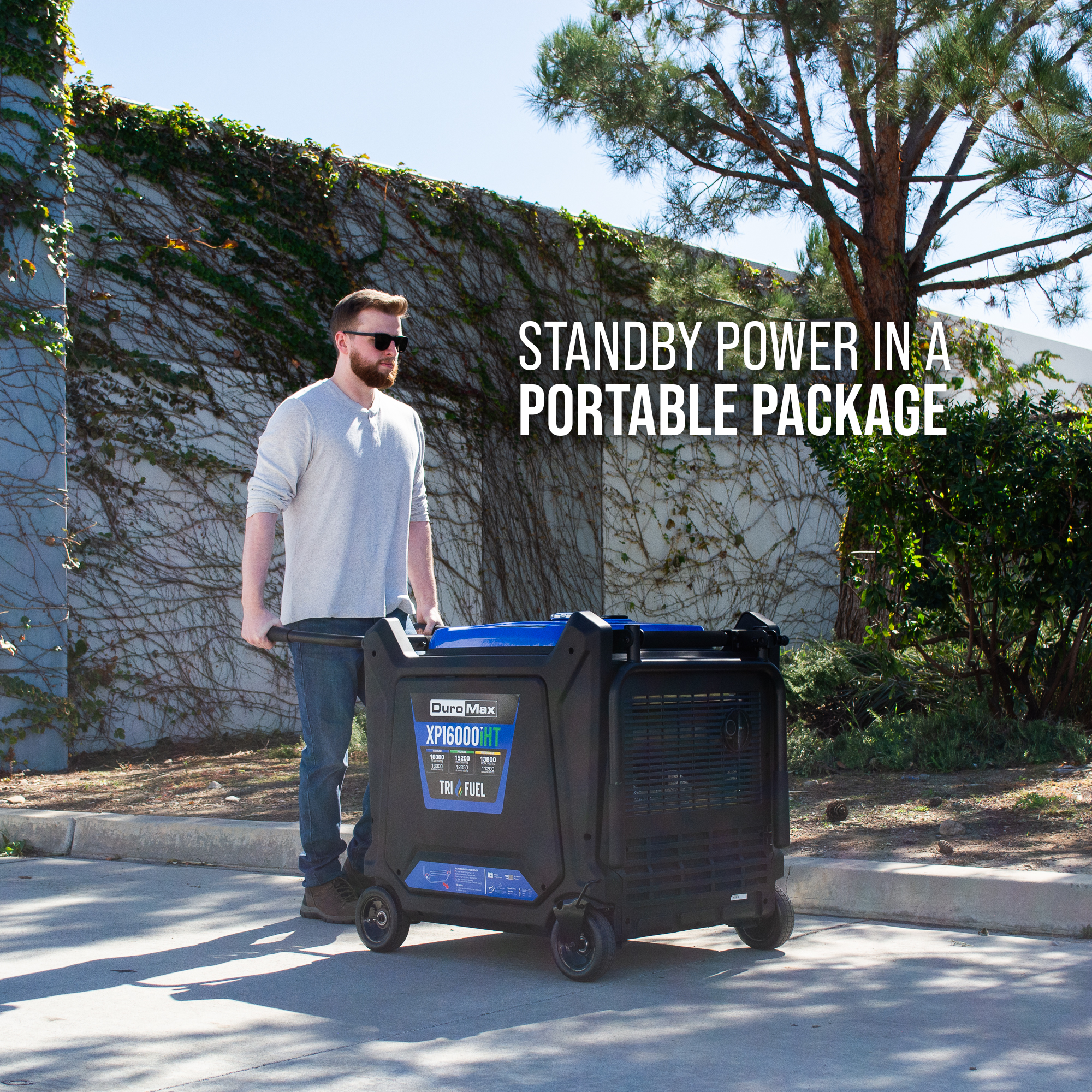 16,000 Watt Portable Tri Fuel Inverter Generator - Quiet, Low THD