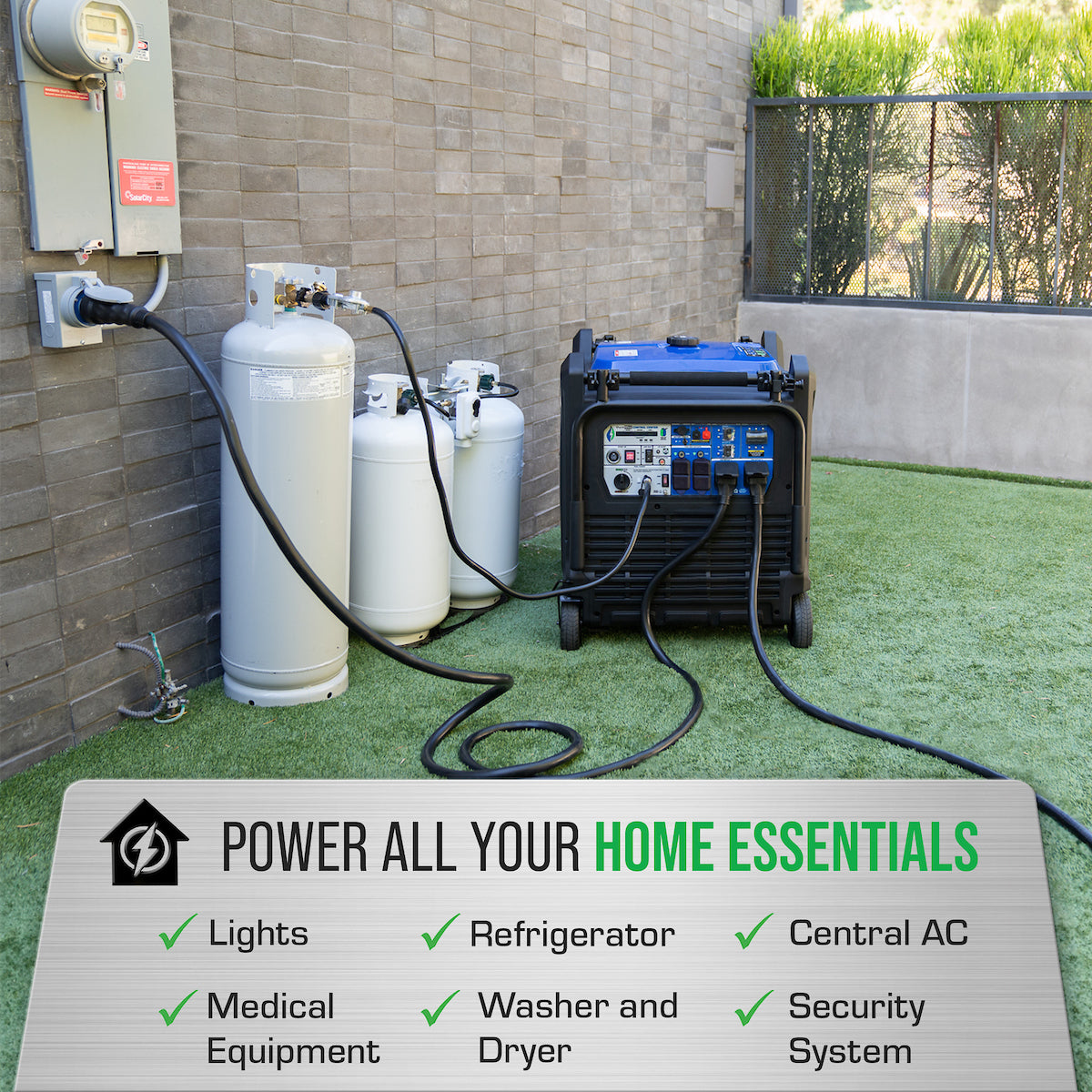 16,000 Watt Portable Dual Fuel Inverter Generator - Quiet, Low THD