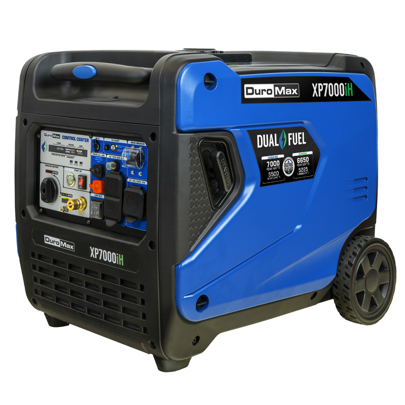 7,000 Watt Portable Dual Fuel Inverter Generator - Quiet, Low THD