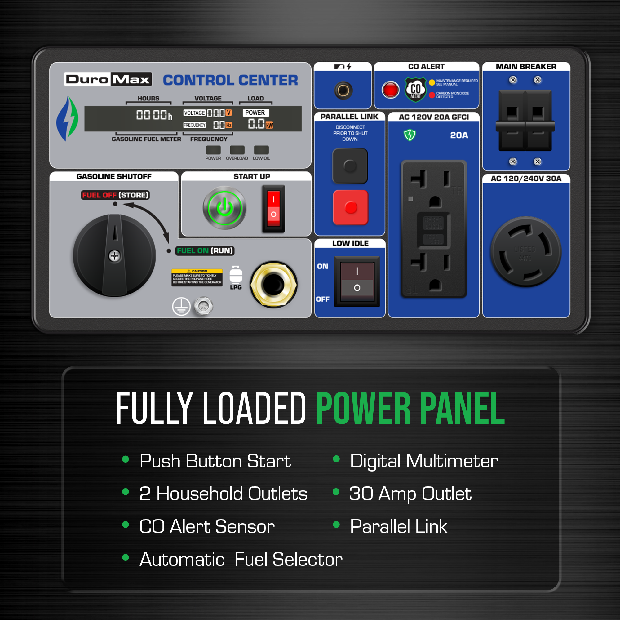 7,000 Watt Portable Dual Fuel Inverter Generator - Quiet, Low THD