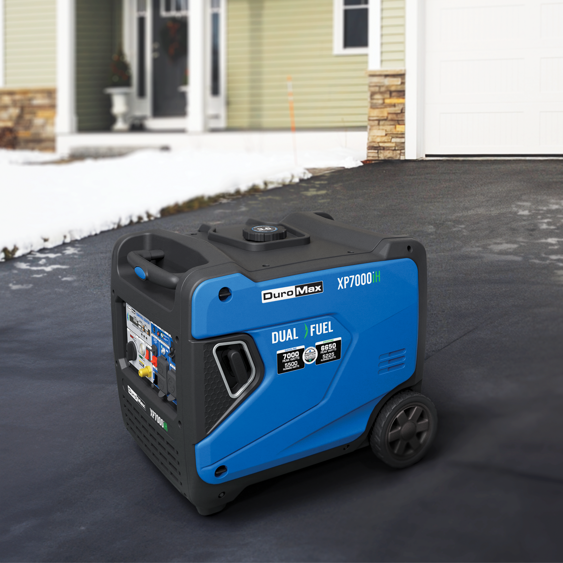 7,000 Watt Portable Dual Fuel Inverter Generator - Quiet, Low THD