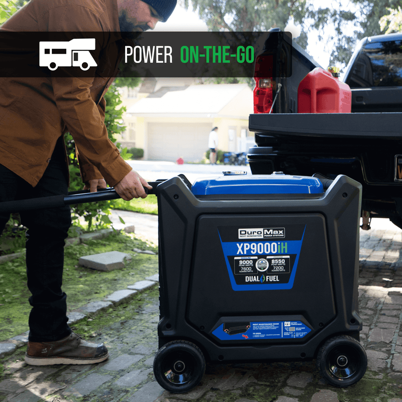 9,000 Watt Portable Dual Fuel Inverter Generator - Quiet, Low THD