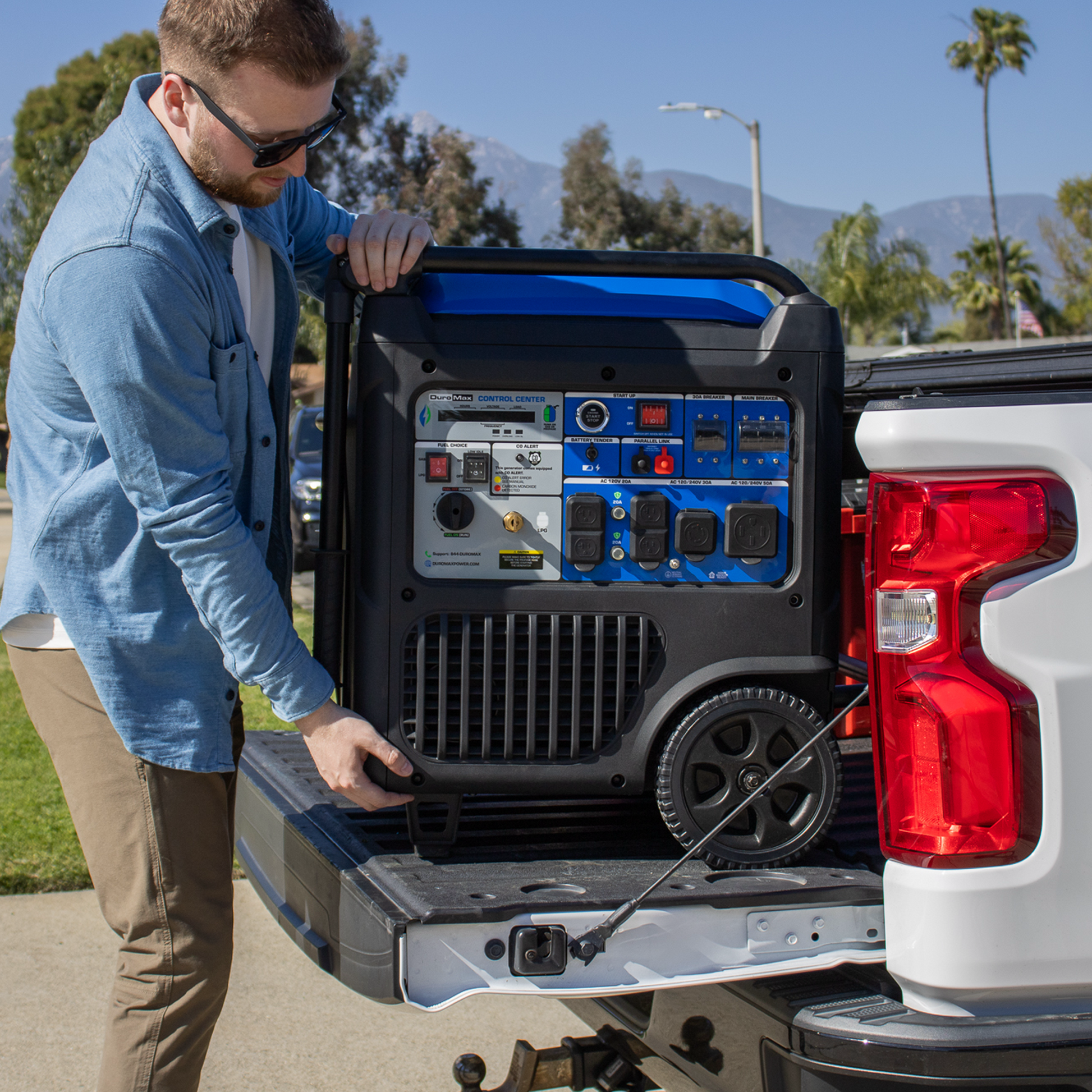 9,500 Watt Portable Dual Fuel Inverter Generator - Quiet, Low THD