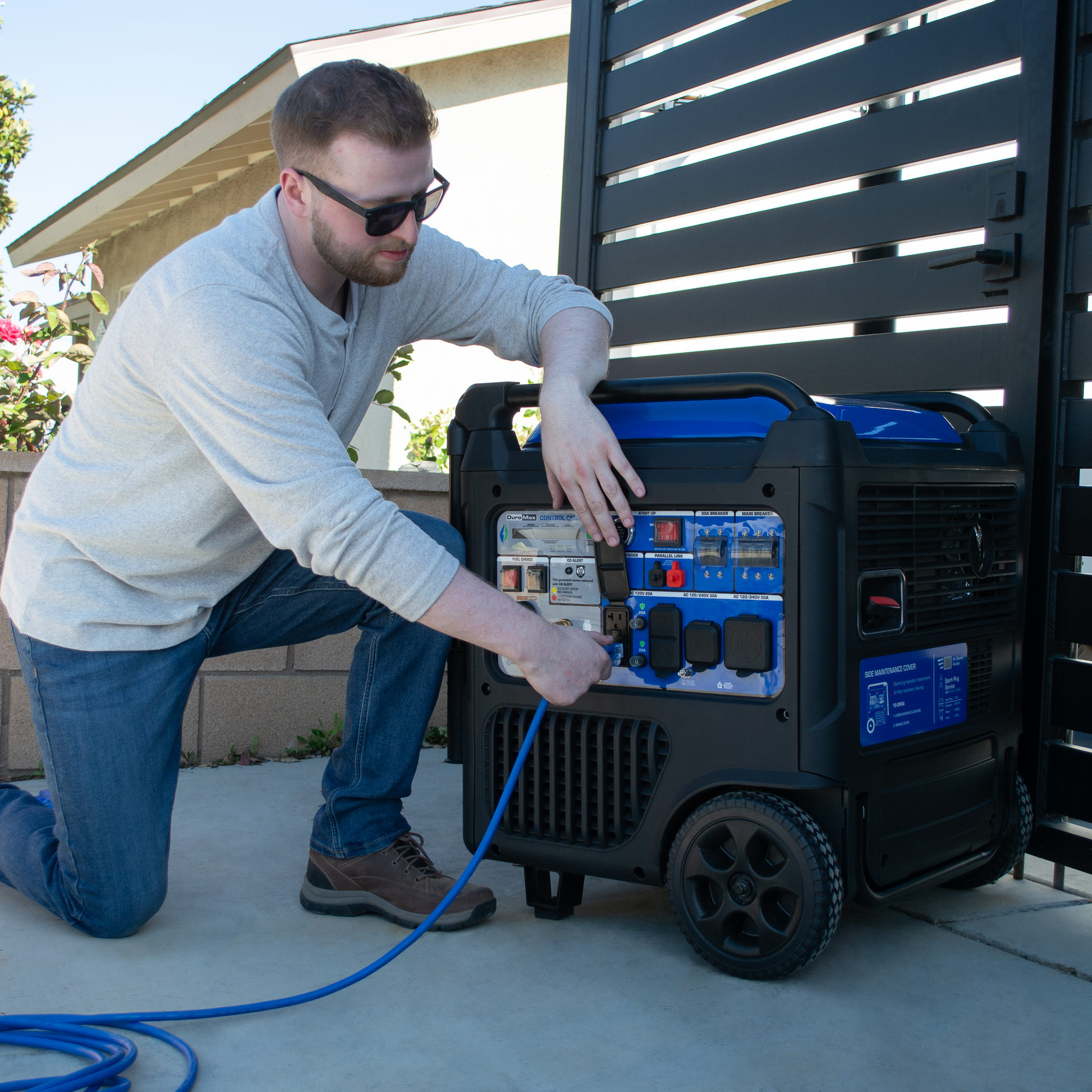 9,500 Watt Portable Dual Fuel Inverter Generator - Quiet, Low THD