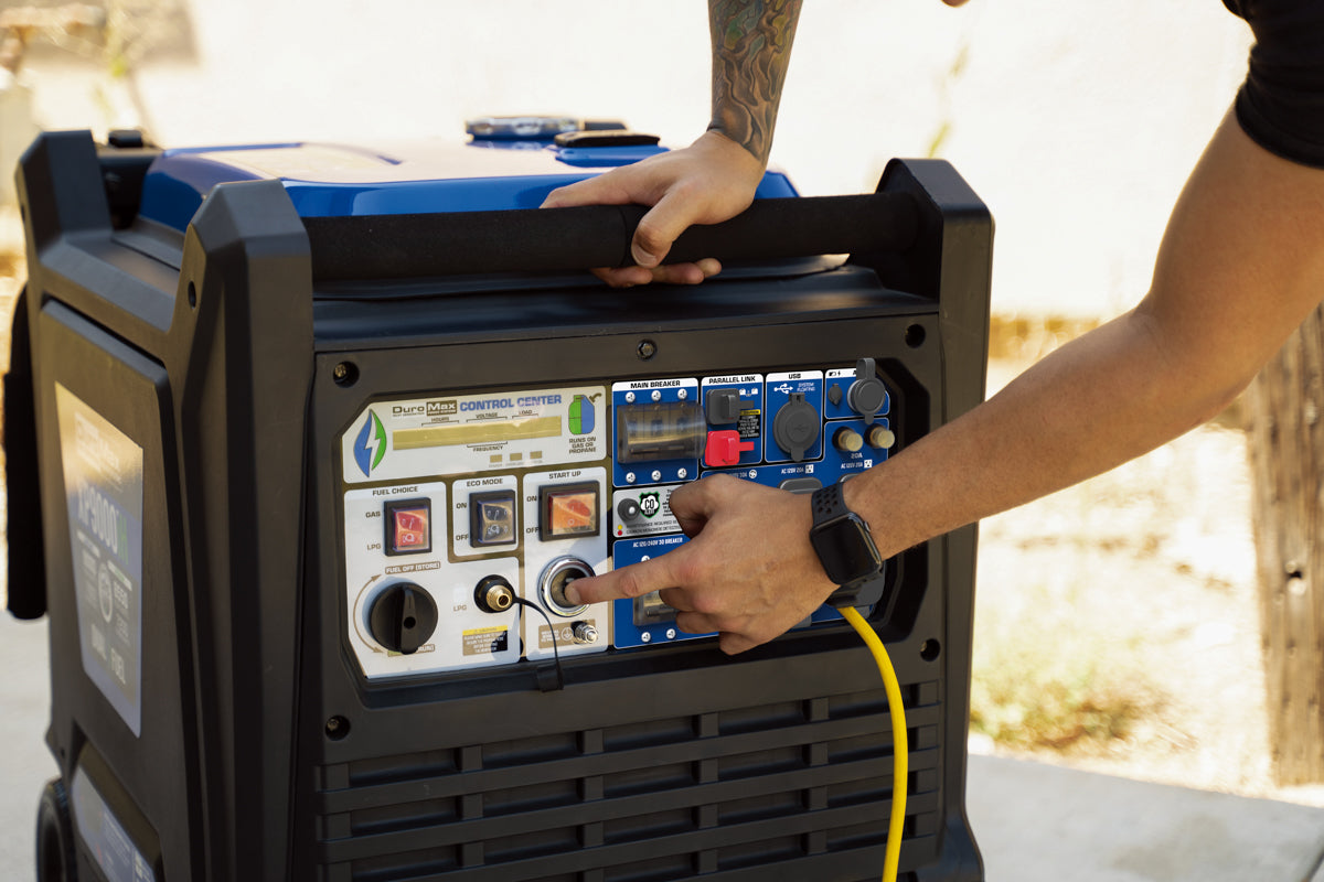 9,000 Watt Portable Dual Fuel Inverter Generator - Quiet, Low THD
