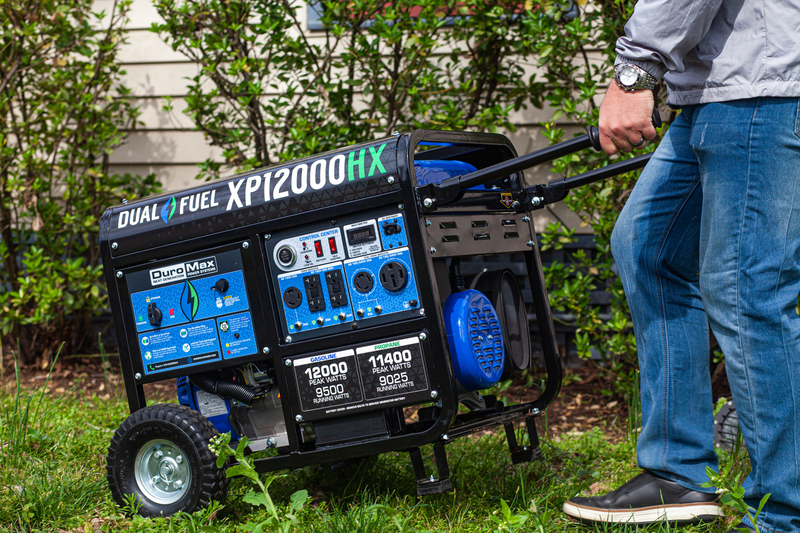 12,000 Watt Dual Fuel Portable HX Generator w/ CO Alert