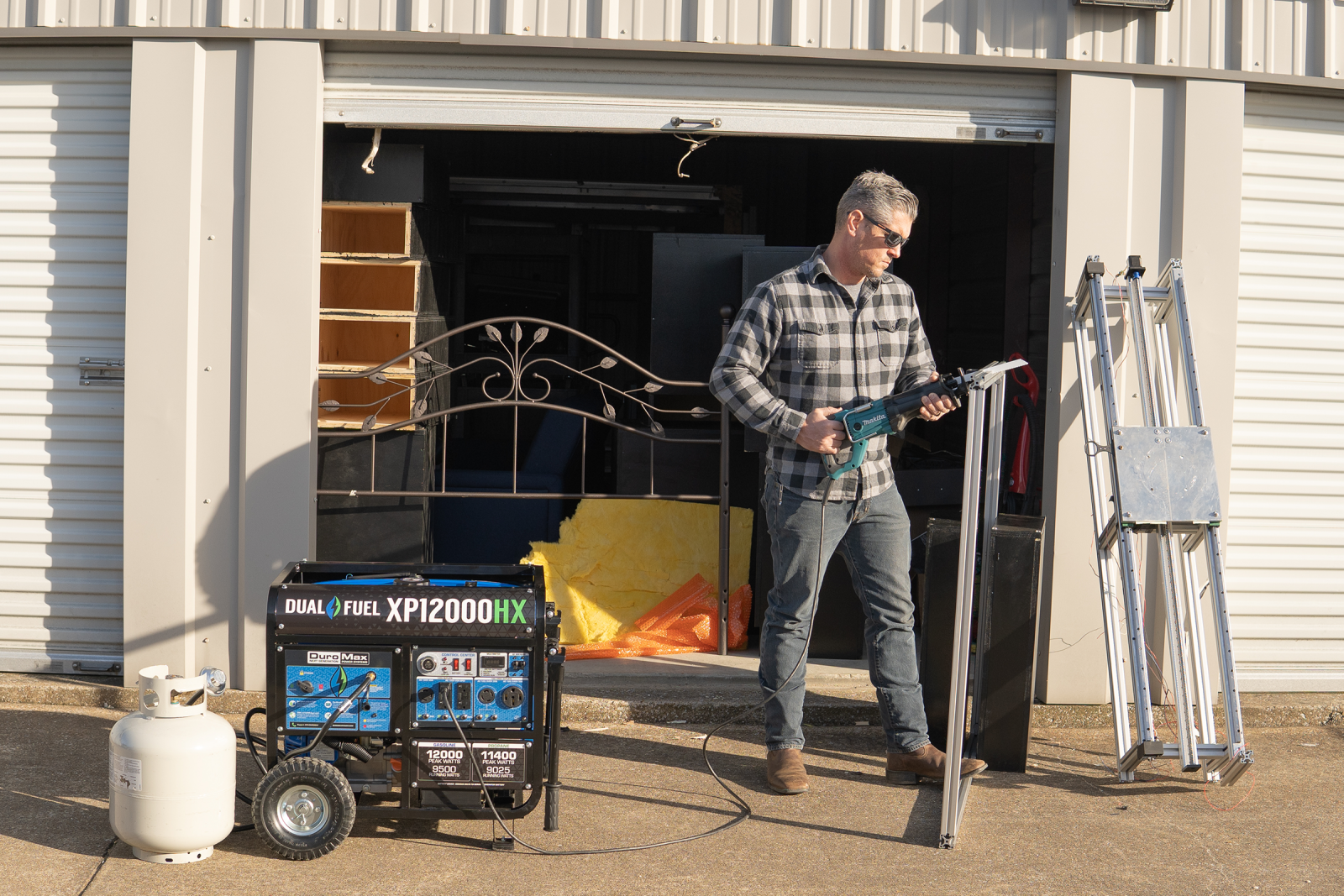 12,000 Watt Dual Fuel Portable HX Generator w/ CO Alert