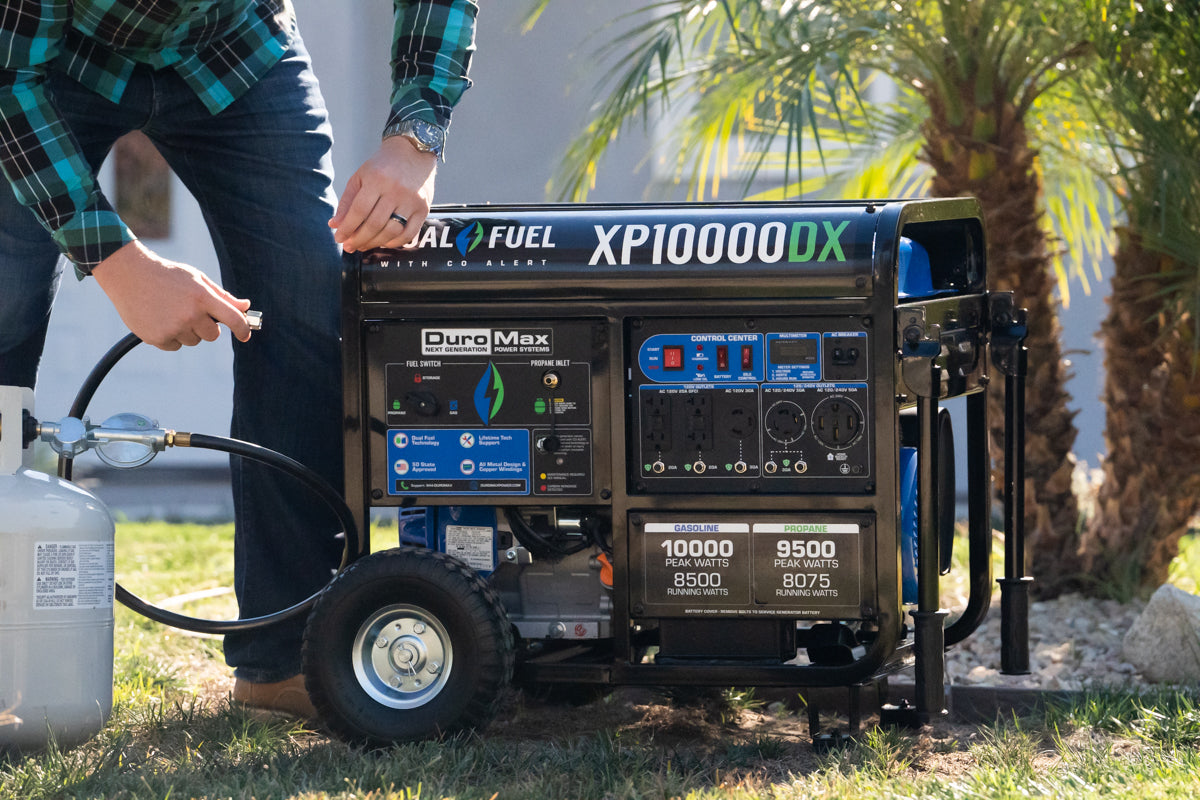 10,000 Watt Dual Fuel Portable Generator w/ CO Alert