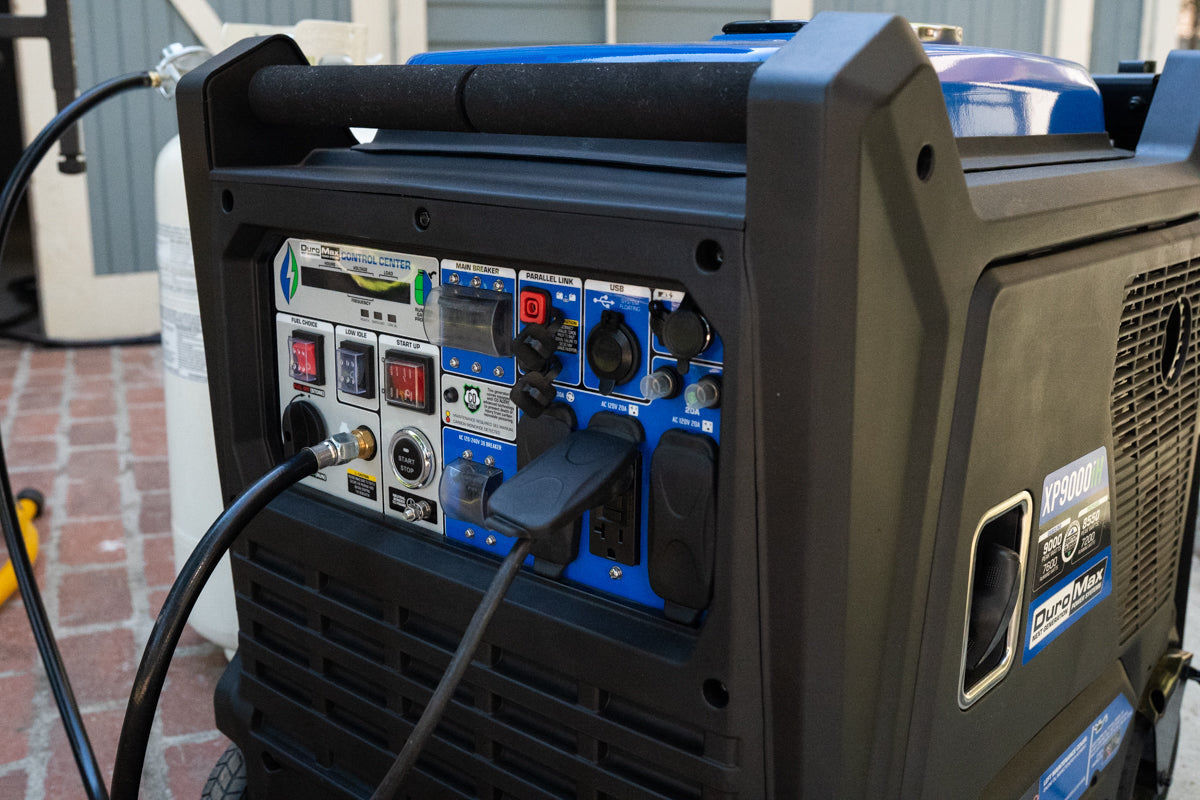 9,000 Watt Portable Dual Fuel Inverter Generator - Quiet, Low THD