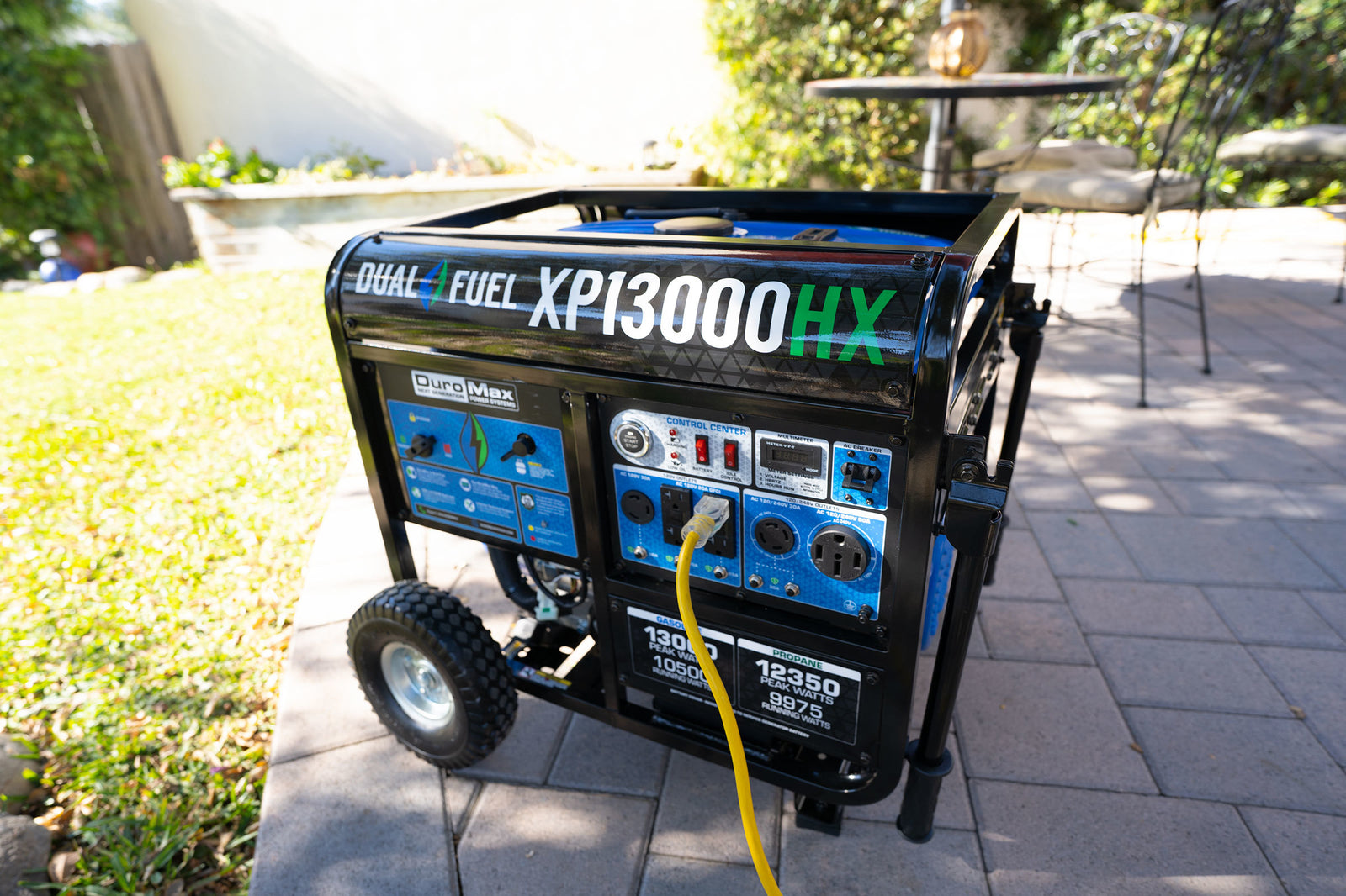 13,000 Watt Dual Fuel Portable HX Generator w/ CO Alert