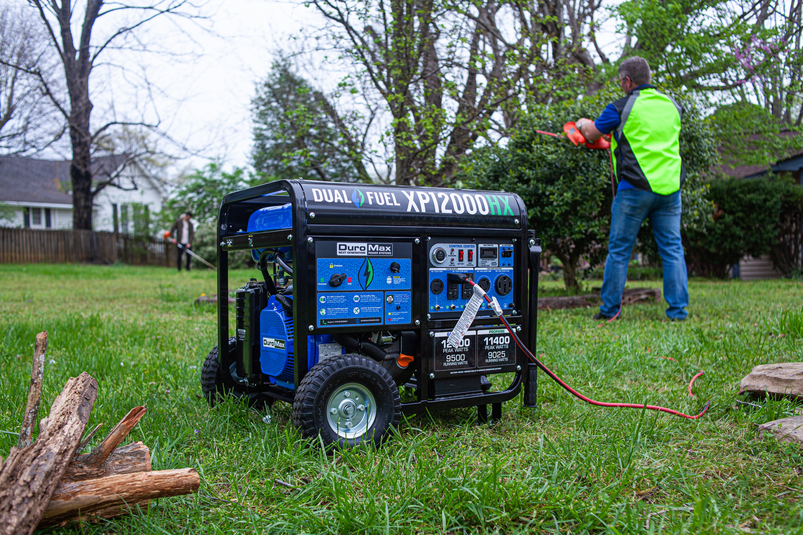 12,000 Watt Dual Fuel Portable HX Generator w/ CO Alert
