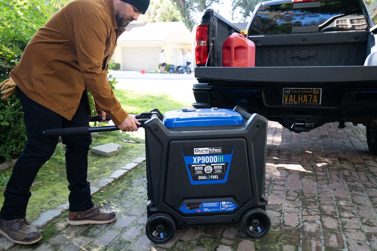 9,000 Watt Portable Dual Fuel Inverter Generator - Quiet, Low THD