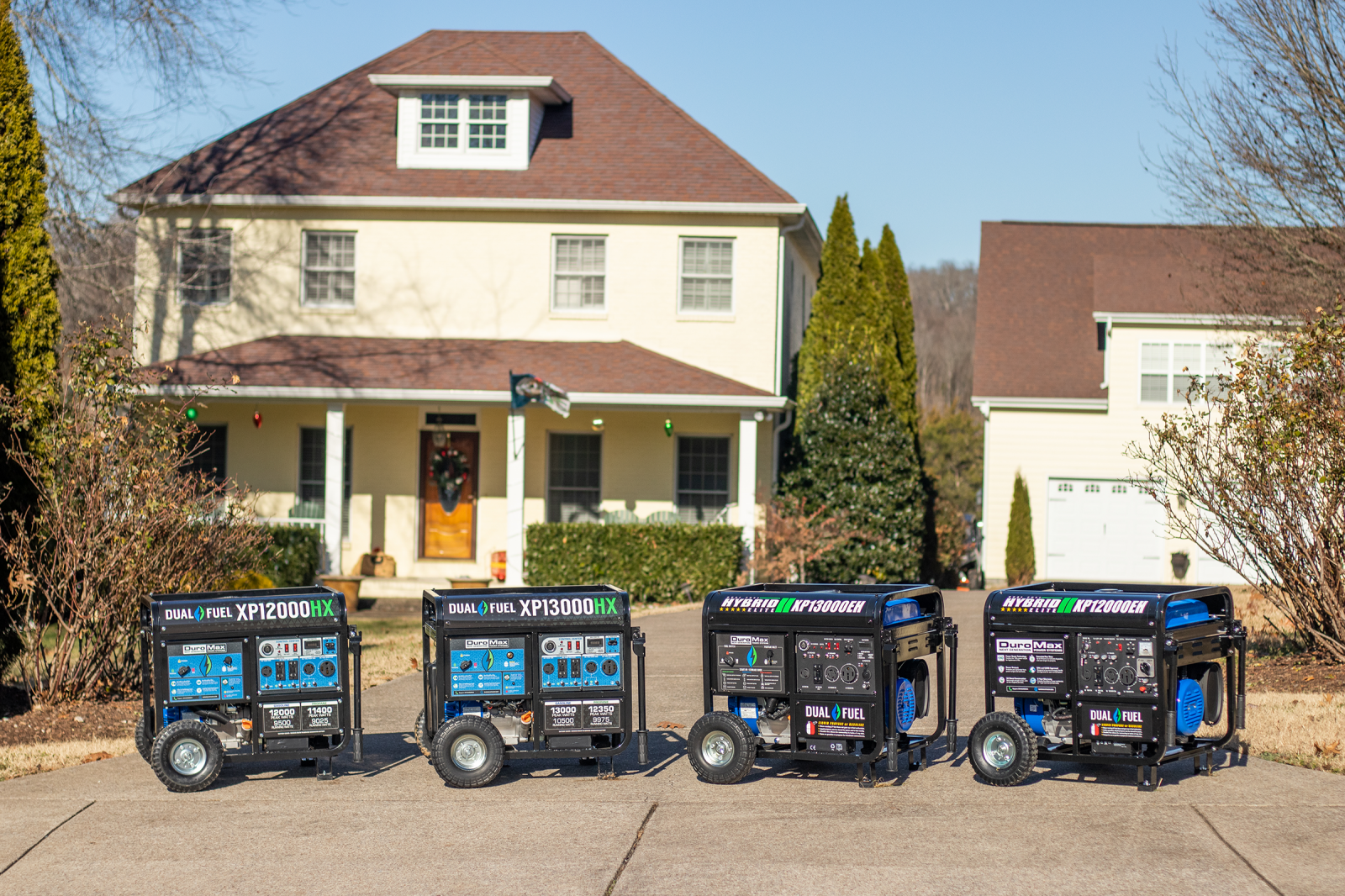 12,000 Watt Dual Fuel Portable HX Generator w/ CO Alert