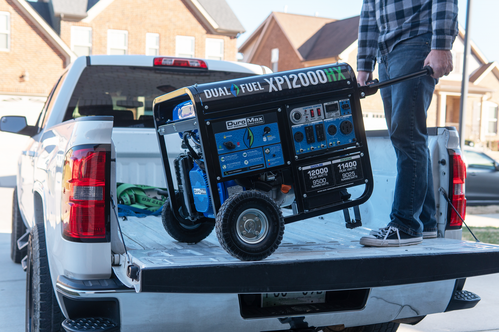 12,000 Watt Dual Fuel Portable HX Generator w/ CO Alert