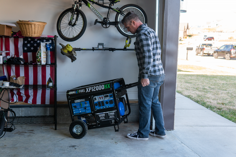 12,000 Watt Dual Fuel Portable HX Generator w/ CO Alert
