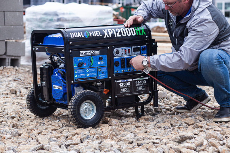 12,000 Watt Dual Fuel Portable HX Generator w/ CO Alert